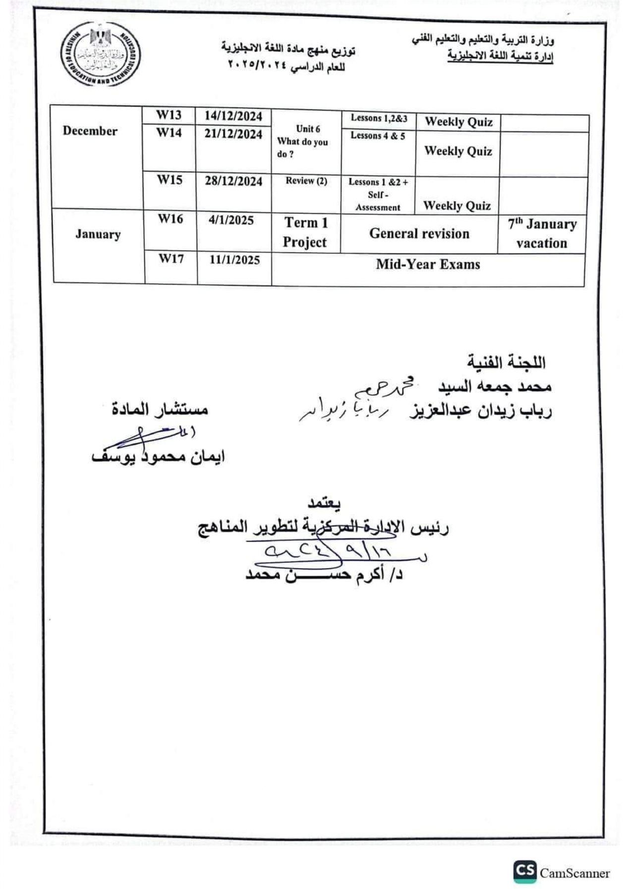 توزيع منهج اللغة الإنجليزية