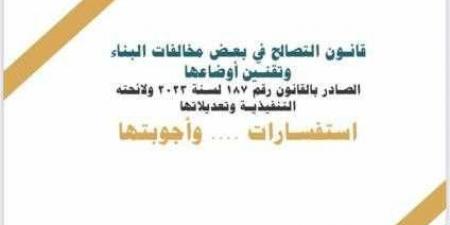 وزير الإسكان: نشر الإصدار الأول من كتيب الاستفسارات وأجوبتها حول قانون التصالح في بعض مخالفات البناء