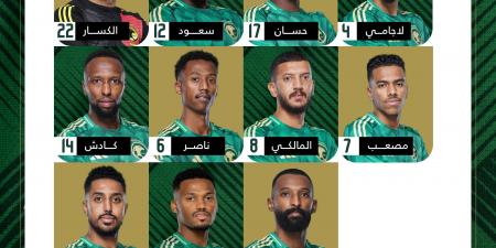 التشكيل الرسمي لمباراة السعودية واليابان في تصفيات آسيا المؤهلة لكأس العالم 2026