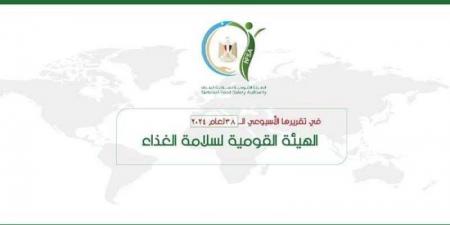 المركز الإعلامي للهيئة القومية لسلامة الغذاء يصدر تقريره الأسبوعي الــ 38 لعام 2024