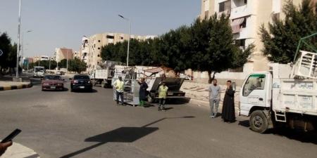 حملات مكثفة ومتواصلة لجهاز مدينة الشروق لرفع الإشغالات