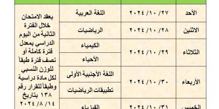 عاجل.. موعد امتحانات شهر أكتوبر 2024 في القاهرة