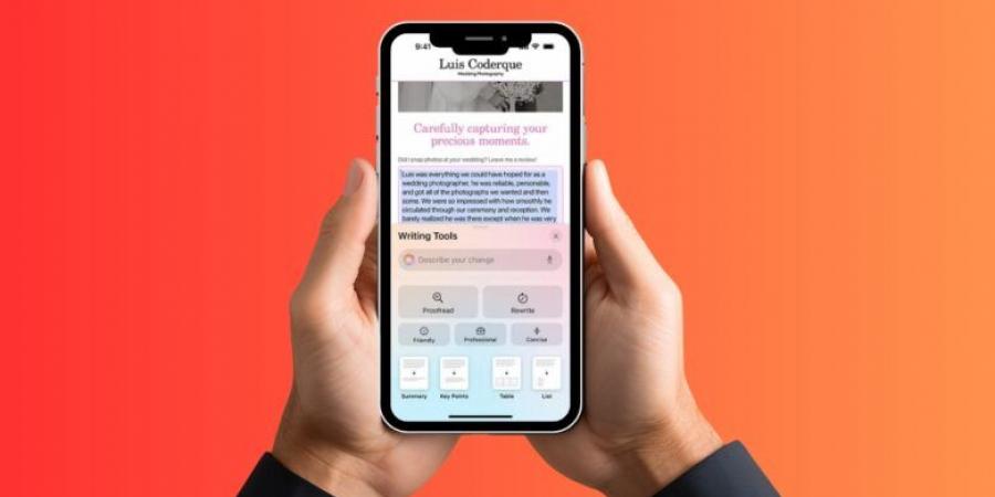 كيفية استخدام أدوات الكتابة المدعومة بالذكاء الاصطناعي في هواتف آيفون 