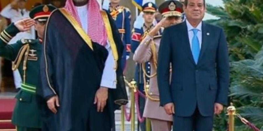 بدء مباحثات الرئيس السيسي وولي العهد السعودي محمد بن سلمان بقصر الاتحادية