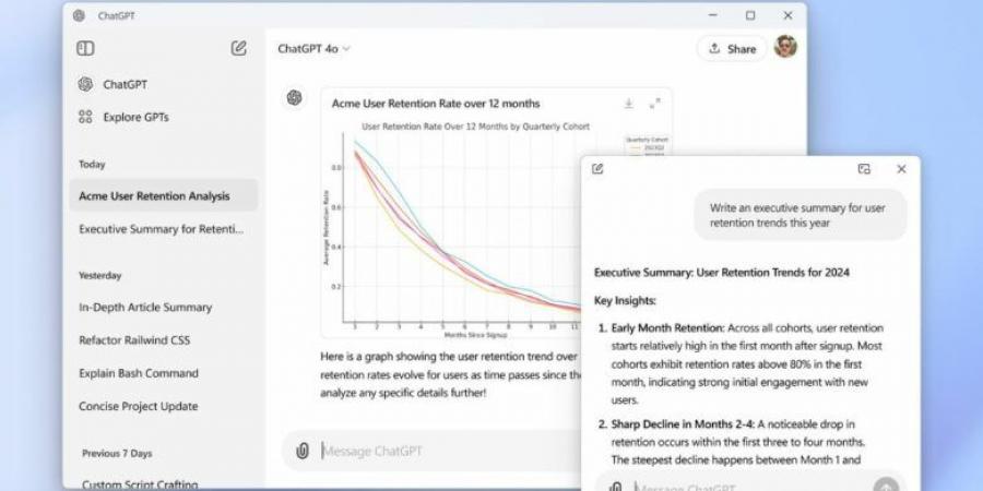 OpenAI تطرح تطبيق ChatGPT لنظام ويندوز