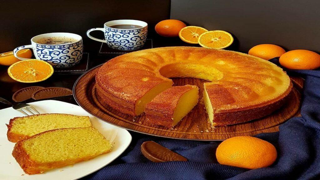 خطوات تحضير الكيكة بالبرتقال