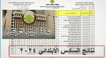 LINK.. رابط الاستعلام عن نتائج السادس الابتدائي عموم المحافظات العراقية أون لاين عبر epedu.gov.iq