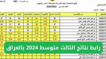 رابط الاستعلام عن نتائج الثالث المتوسط 2024 في العراق