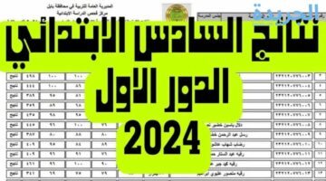 إعلان نتائج السادس الابتدائي لعام 2024 لمحافظة واسط الدور الاول من خلال موقع نتائجنا