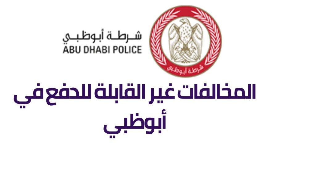 كيفية الاستعلام عن المخالفات غير القابلة للدفع وتسديدها في أبوظبي