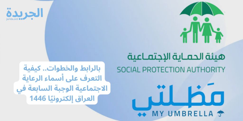 رابط أسماء الرعاية الاجتماعية الوجبة السابعة