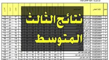 الان عبر الرابط الوزاري.. الاستعلام عن نتائج الثالث متوسط في العراق بالاسم ورقم الجلوس 2024