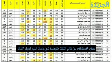 طرق الاستعلام عن نتائج الثالث متوسط في بغداد الدور الأول 2024 