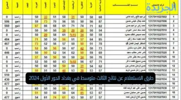 طرق الاستعلام عن نتائج الثالث متوسط في بغداد الدور الأول 2024 
