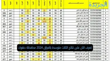 تعرف الآن على نتائج الثالث متوسط بالعراق 2024 محافظة دهوك