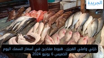 خزني واملي الفريزر.. هبوط مفاجئ في أسعار السمك اليوم الخميس 6 يونيو 2024