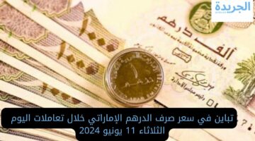 تباين في سعر صرف الدرهم الإماراتي خلال تعاملات اليوم  الثلاثاء 11 يونيو 2024