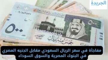 مفاجأة في سعر الريال السعودي مقابل الجنيه المصري في البنوك المصرية والسوق السوداء 