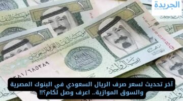 آخر تحديث لسعر صرف الريال السعودي في البنوك المصرية والسوق الموازية.. اعرف وصل لكام؟!!
