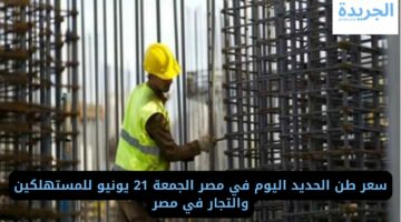 سعر طن الحديد اليوم في مصر الجمعة 21 يونيو للمستهلكين والتجار في مصر