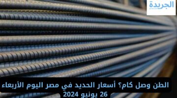 الطن وصل كام؟ أسعار الحديد في مصر اليوم الأربعاء 26 يونيو 2024