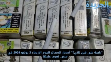 “رايحة على فين تاني؟” أسعار السجائر اليوم الأربعاء 3 يوليو 2024 في مصر.. تعرف عليها