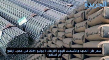 سعر طن الحديد والأسمنت اليوم الأربعاء 3 يوليو 2024 فى مصر.. ارتفع أم استقر؟