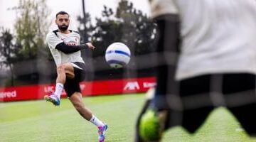 صلاح يتألق في تدريبات ليفربول قبل مواجهة إيفرتون
