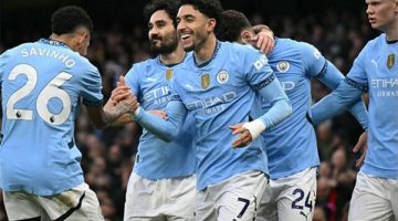 مانشستر سيتي يتقدم 2-0 على ليستر ومرموش يسجل.