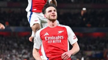 ديكلان رايس يتألق ويفوز بلقب رجل المباراة في مواجهة ريال مدريد وأرسنال بدوري الأبطال