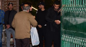 عزاء سليمان عيد: حضور محمد سامي ونشوى مصطفى لتقديم المواساة