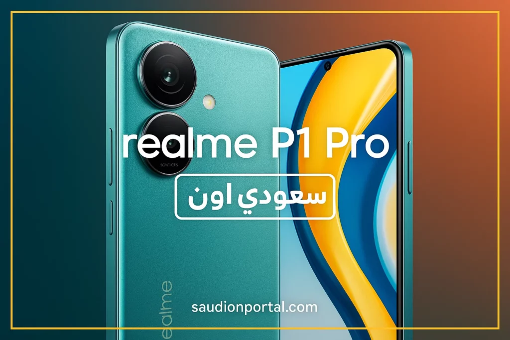 هات صورة لRealme P1 Pro دمج الصور مع بعض واكتب علي الصورة بخط صغير.webp