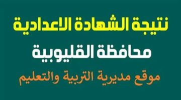 استعلم الآن رابط نتيجة الصف الثالث الإعدادي القليوبية 2025