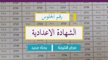رابط نتيجة الصف الثالث الإعدادي بالجيزة 2025 برقم الجلوس