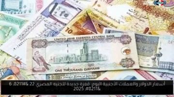 أسعار الدولار والعملات الأجنبية اليوم: قفزة جديدة للجنيه المصري 22 – 6 – 2025