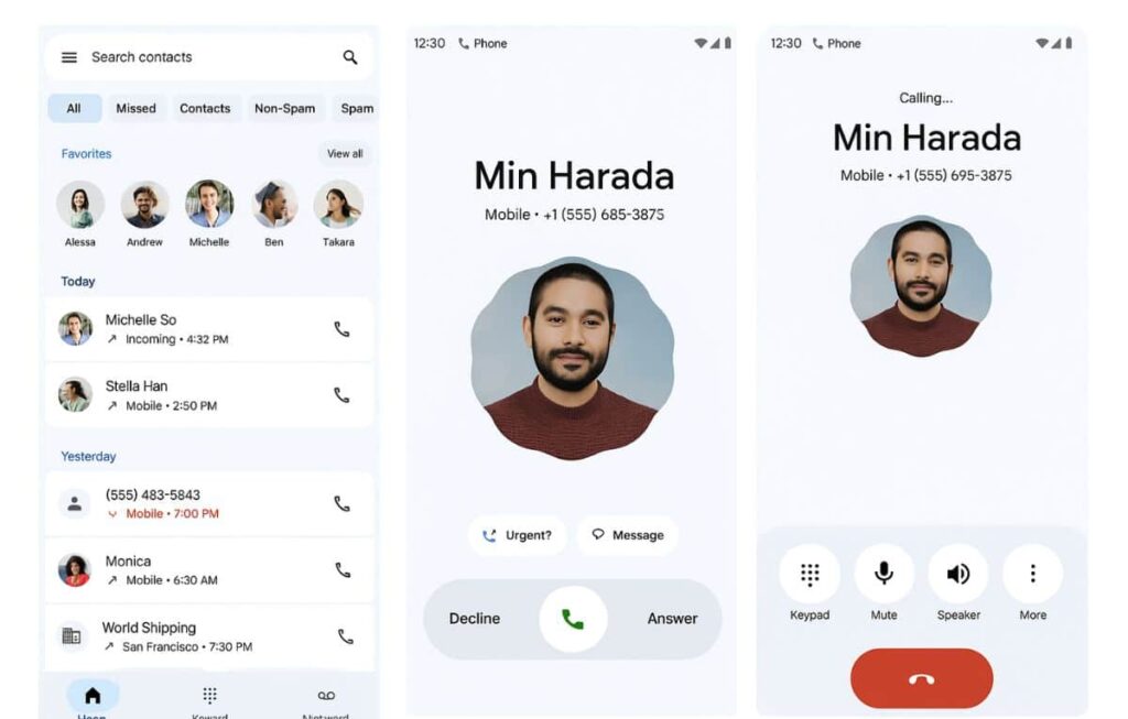 Google Phone app redesign