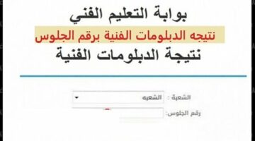 خطوات الاستعلام عن نتيجة الشهادات الفنية الدور الأول 2025