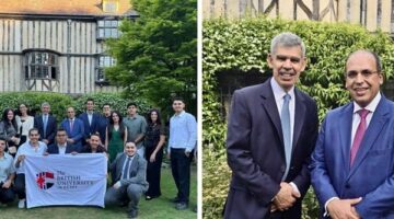 رئيس الجامعة البريطانية في مصر يلتقي محمد العريان خلال زيارته للمملكة المتحدة