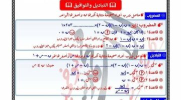 تحميل أقوى مذكرة الجبر والهندسة الفراغية في مراجعة ليلة امتحان الثانوية العامة 2025