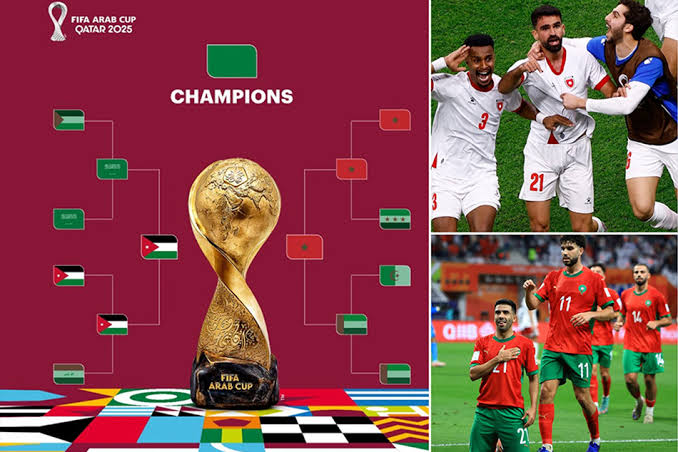 Morocco vs Jordan بث مباشر مشاهدة مباراة المغرب ضد الأردن في نهائي كأس العرب 2025 | القنوات الناقلة والتشكيل الرسمي وموعد انطلاق القمة العربية