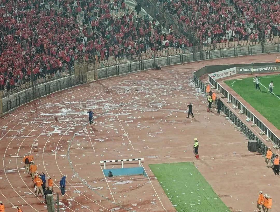مباشر جحيم ستاد القاهرة الدولي في مباراة الأهلي والجيش الملكي.. أيه اللي حصل في ماتش الأهلي والجيش الملكي وعقوبات كاف ضد الأهلي